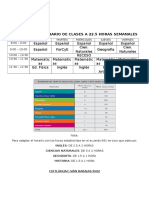 Propuesta de Horario de Clases A 22