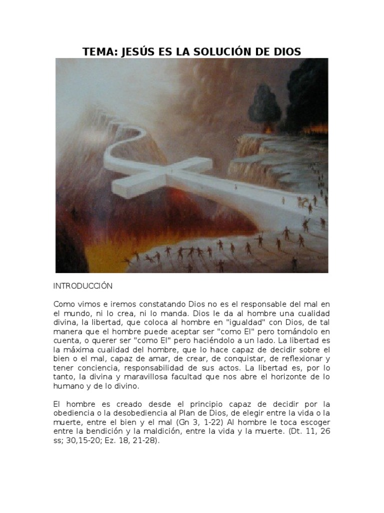 Jesus Solucion de Dios PDF Cristo (título) Gracia divina