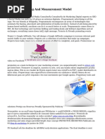 Digital Marketing And Measurement Model