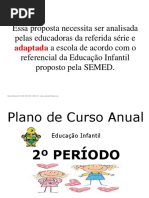 Plano Anual de Educação Infantil 2 Pperiodo