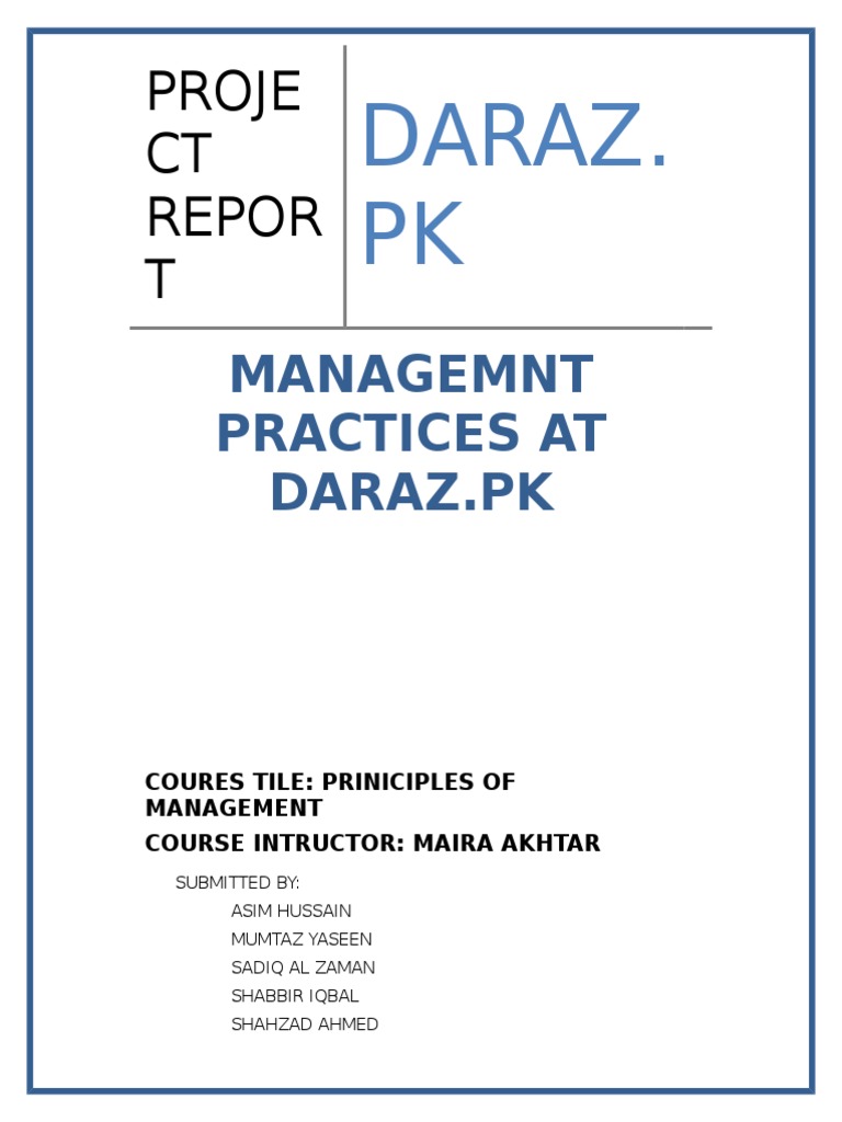 Management Practices at Daraz.pk Business Intelligence Decision Making