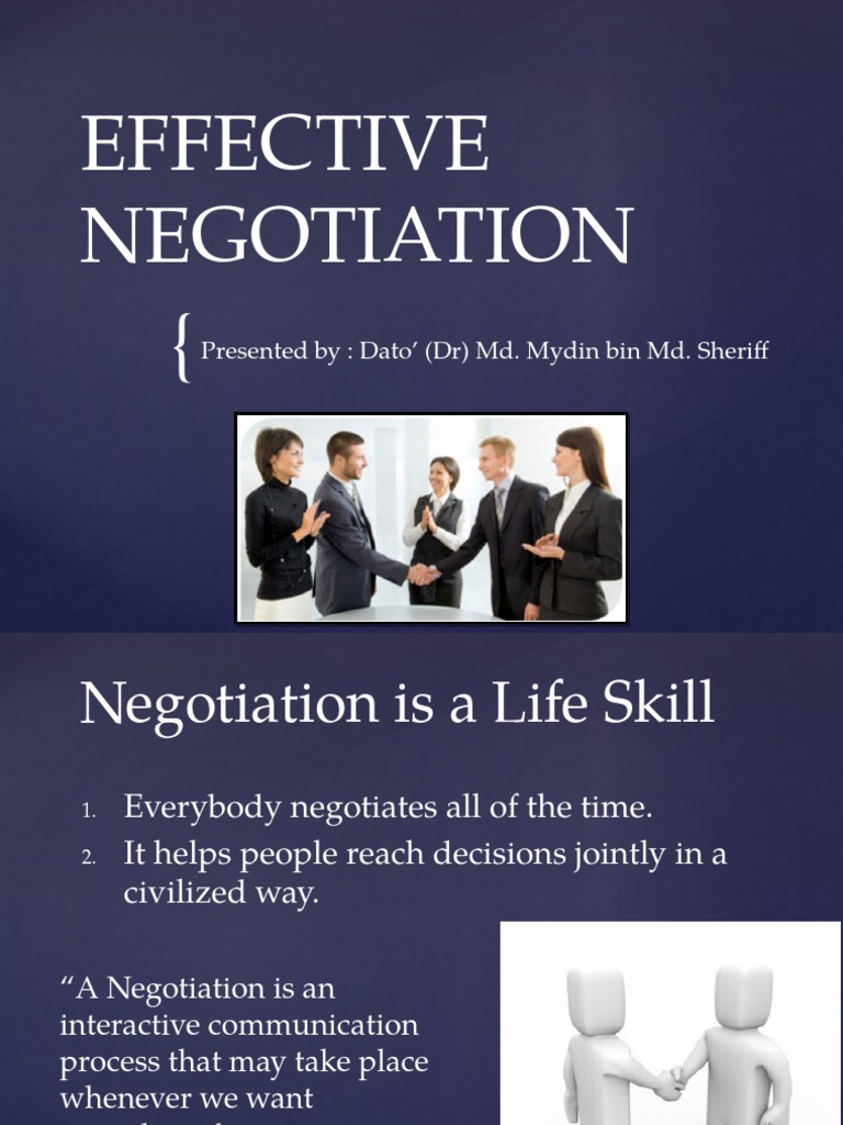 Effective Negotiation | PDF | Negotiation | Action (Philosophy)