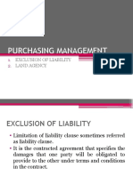 PURCHASING MANAGEMENT-exclusion of Liability