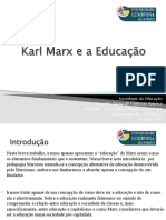 Karl Marx e A Sociologia Da Educação