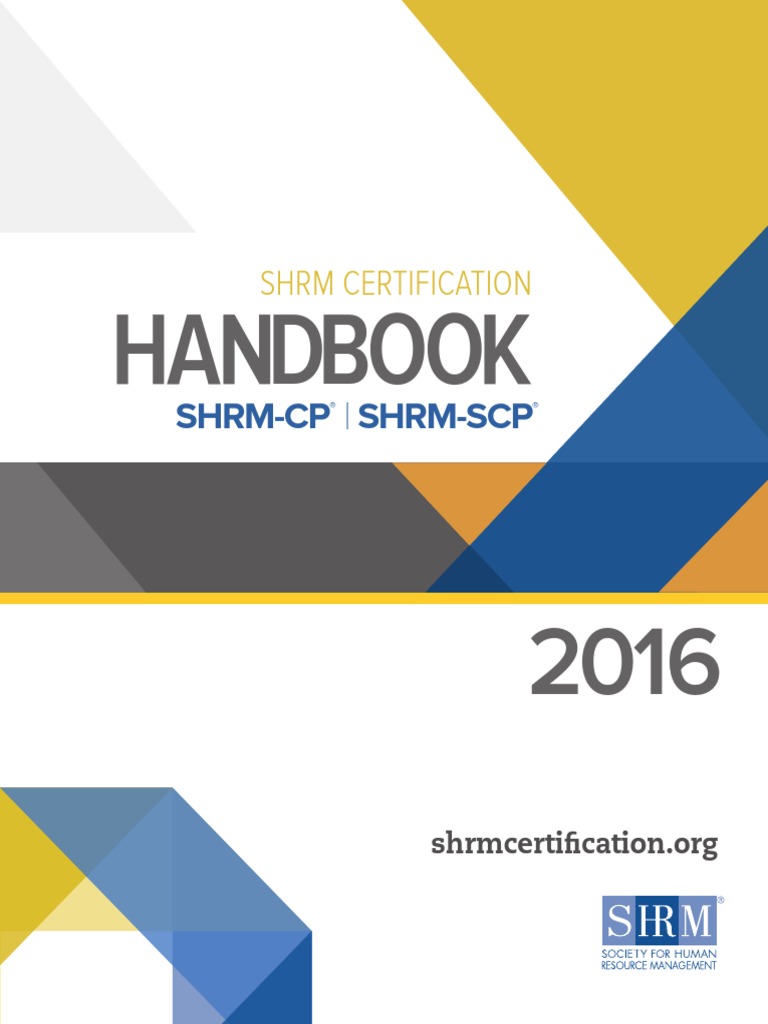 SHRM Certification Handbook Overview | PDF | Human Resource Management ...