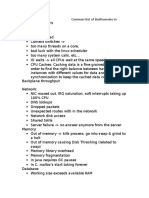 Common List of Bottlenecks in Performance Testing