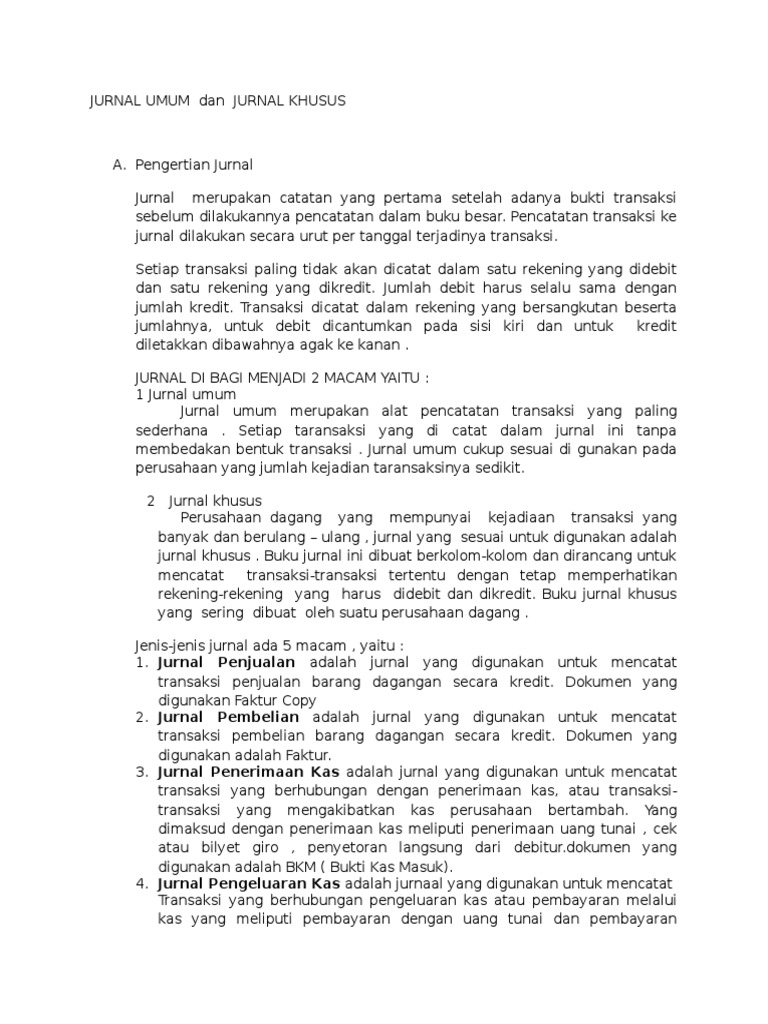 Pengertian Jurnal