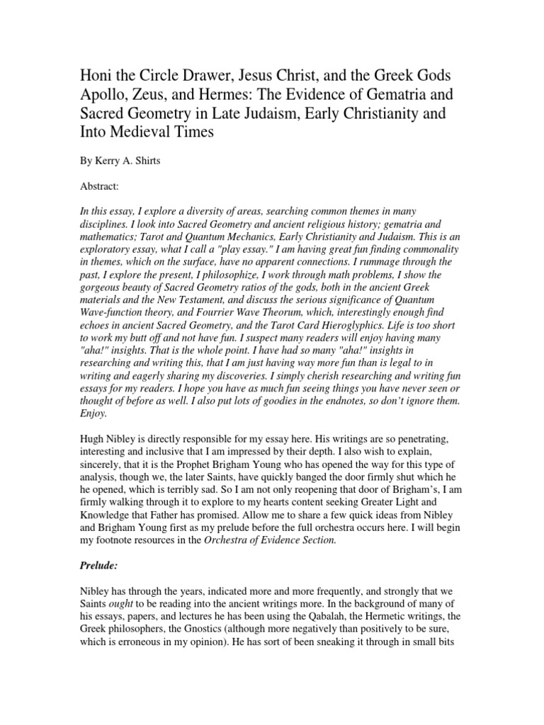 18011309 Honi the Circle Drawer Hermeticism Jesus Free 30day