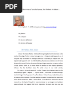 The Geometrical Doctrines of Physical Space, the Flatland of Abbott