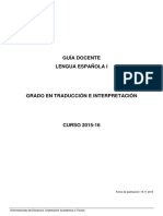 Guia Docente Lengua Española I