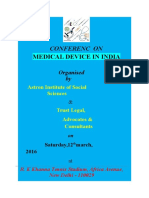 Conferenc on Medical Device in India Poster