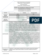 Infome Programa de Formación Titulada