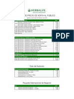 Herbalife Venezuela Lista de Precios PVP Febrero 08-02-2016 