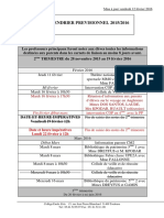 Calendrier Prévisionnel Du 12 02 2016