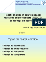 Curs 05-7 - Reactii Chimice. Reactii Redox Si Aplicatiile Acestora