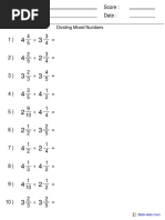 Dividing Mixed Numbers - PL