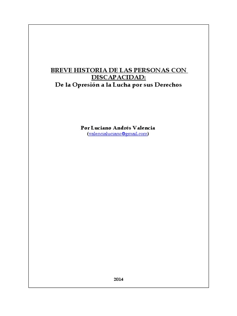 Historia de la Discapacidad y Derechos | PDF | Invalidez | imperio Romano