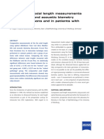 Comparative Axial Length Measurements Using Optical and Acoustic Biometry in Normal Persons and in Patients With Retinal Lesions