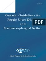 Ontario Guidelines For Peptic Ulcer Disease and Gastroesophageal Reflux