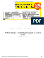 A China Sabe Que o Brasil é o Principal País Da América Do Sul’ _ O Cafezinho