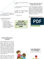 Triptico de Derechos Del Niño