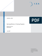 Earnings Effects of Training Programs: IZA DP No. 2926