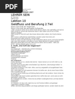 L10 Geldfluss Und Berufung II