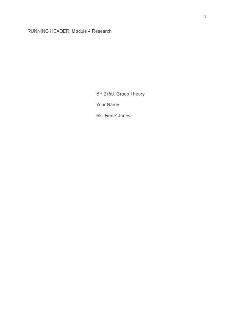 RUNNING HEADER: Module 4 Research | PDF