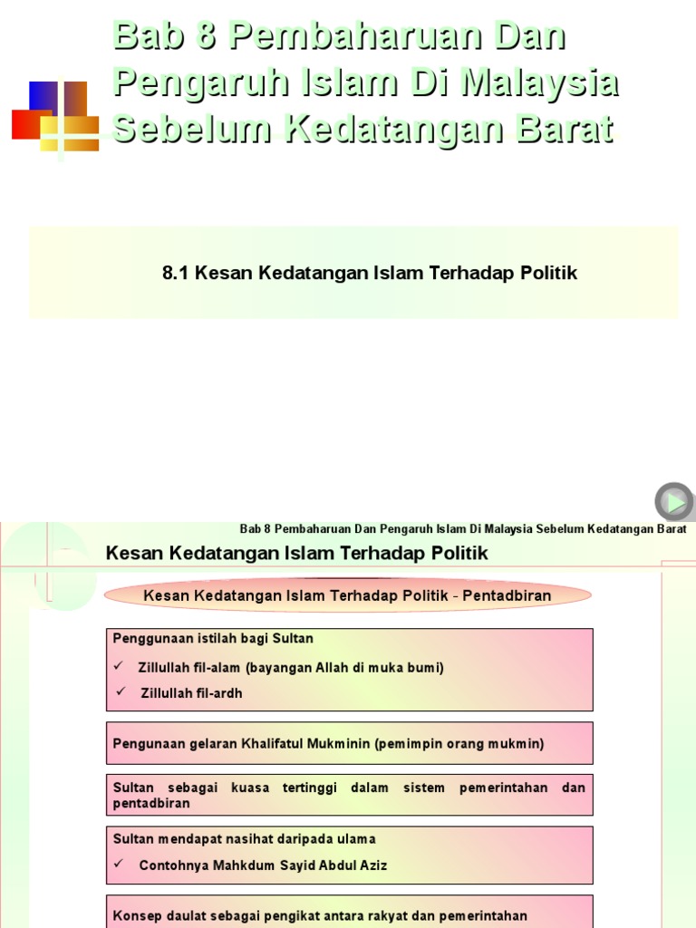 Bab 8 F4 Pembaharuan Dan Pengaruh Islam Di Malaysia Sebelum Kedatangan Barat Pdf