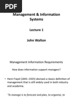 Management & Information Systems: John Walton