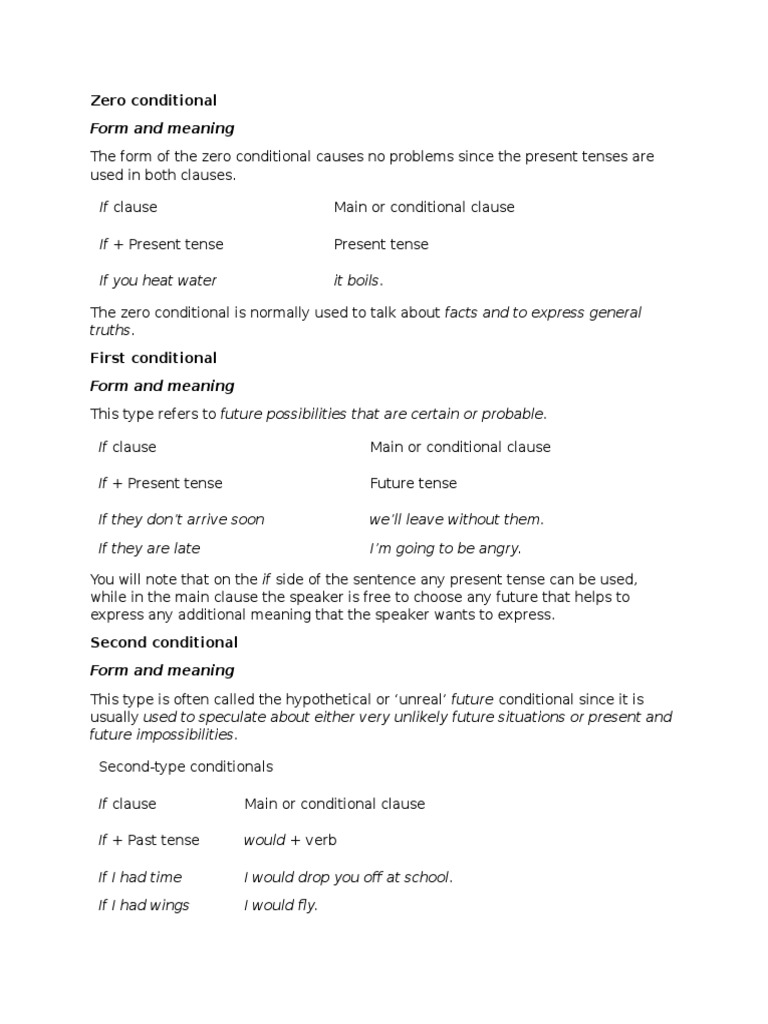 Form and Meaning: Zero Conditional | PDF | Morphology | Onomastics