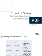 Export of Spices: Business Opportunities M.Sundararajan