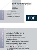 Indications For Fiber Posts: Indicated by Research