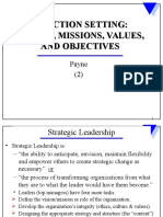 Strategic Leadership and Direction Setting (2) Fall 2009