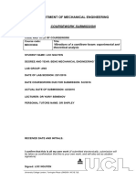 Department of Mechanical Engineering: Coursework Submission