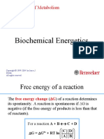 Biochemical Energetics: Biochemistry of Metabolism