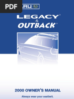 2000 Subaru Legacy Owners Manual