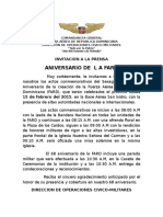 Invitación Al 68 Aniversario FARD