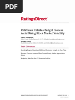 S&P: California Initiates Budget Process Amid Rising Stock Market VolatilityCA Budget StockMarketVolatility 1-25-2016