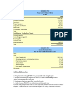 Odgers Inc. comparative balance sheets and income statement