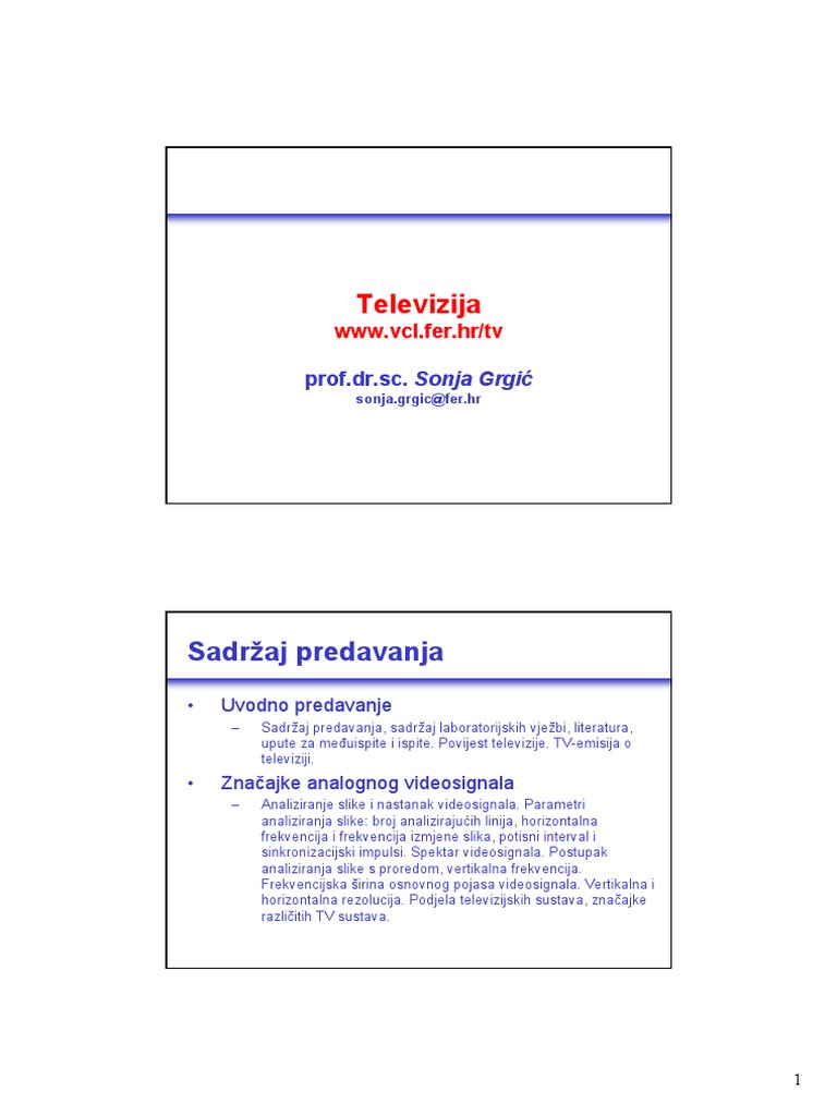 Uvodno Predavanje | PDF
