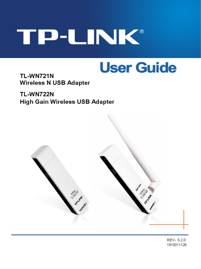 TL-WN722N_V1_UG | Wireless Lan | Ieee 802.11