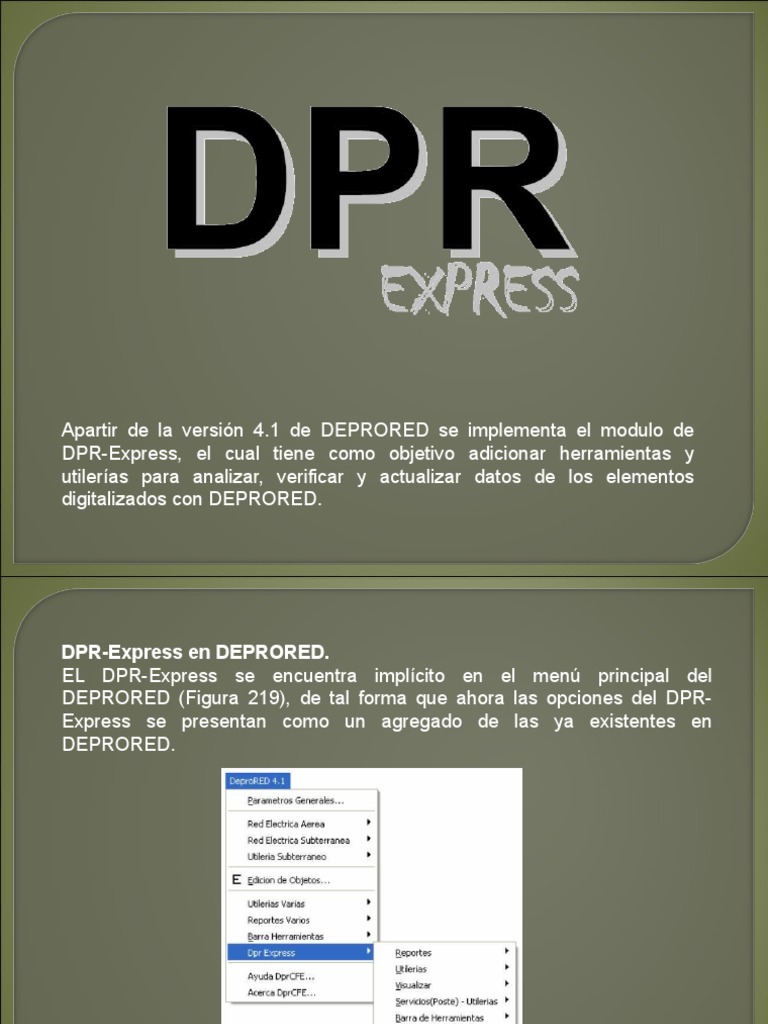 Herramientas DPR-Express en DEPRORED | PDF | Menú (Computación ...