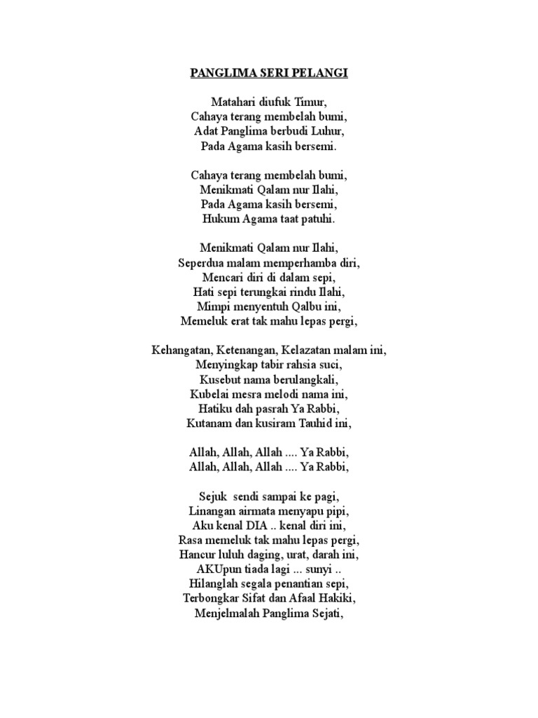Lirik Lagu Persatuan Gayung Panglima Ulung Pdf