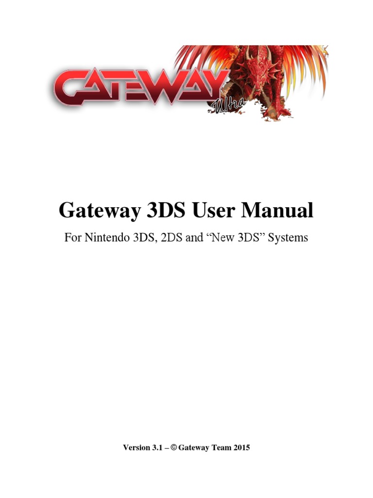 инструкция gateway 3ds