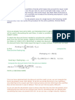 The Job Consist in Pricing A Portfolio of Bonds Which Takes Into Account The Issuer Credit Risk