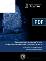Programa Institucional Tutoria FES Acatlan PDF