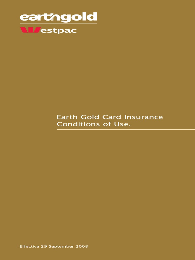 Earth Gold Insurance Conditions | PDF | Credit Card | Personally ...