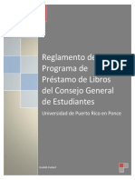 Reglamento del Programa de Préstamo de Libros del CGE PONCE