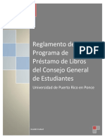 Reglamento Del Programa de Préstamo de Libros Del CGE PONCE